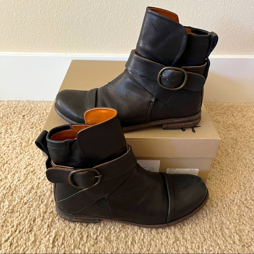 P. Monjo Black Baker Boots